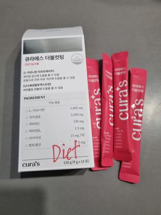 [큐라에스] 최신 다이어트 원료! 6중 기능성 더블컷팅 126g(2주일 분) — 4.5점을 준 리뷰어가 2023년 12월 올린 사용 사진