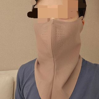 [AVAVE] 어베이브 올인원히트 스포츠 골프 방한 넥워머 마스크 — 5점을 준 리뷰어가 2024년 1월 올린 사용 사진