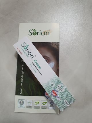 건선/아토/습진/민감성 피부 천연보습진정크림 소리온 크림 & 센시티브 크림 50g — 3점을 준 리뷰어가 2022년 1월 올린 사용 사진