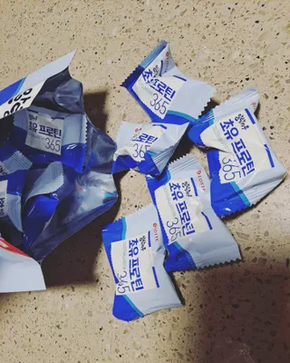 롯데제과 말랑카우 초유프로틴365 — 5점을 준 리뷰어가 2021년 9월 올린 사용 사진