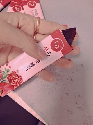 함초록 Rg+ 석류콜라겐젤리 — 5점을 준 리뷰어가 2021년 3월 올린 사용 사진