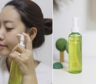 스킨큐어 산다화 순한 클렌징 동백 오일 200ml — 4.5점을 준 리뷰어가 2023년 4월 올린 사용 사진
