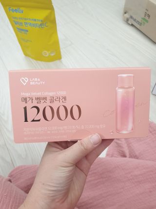 랩앤뷰티 메가 벨벳 콜라겐 12000 — 5점을 준 리뷰어가 2021년 5월 올린 사용 사진