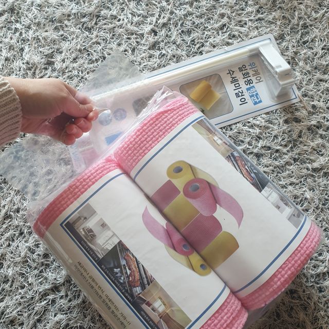 위케어 일회용 향균 수세미 50매 2롤 세트 총 100매 Pink 리뷰 사진