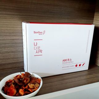 12월 15일 출시, 건강기능식품 브랜드 본리브 나 다운 시작 제품 3종 — 5점을 준 리뷰어가 2021년 1월 올린 사용 사진