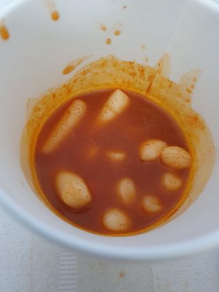 유비쿡 컵떡볶이 매운컵떡볶이2개/ 짜장컵떡볶이 2개  총 4개세트 — 5점을 준 리뷰어가 2021년 2월 올린 사용 사진