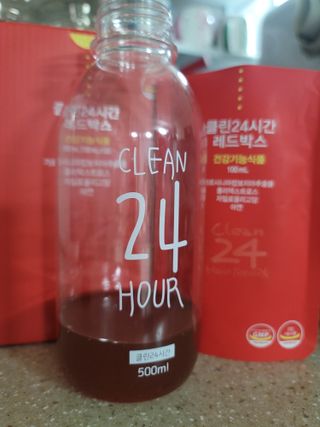 클린24시간 레드박스 1BOX(5포) + 전용보틀(500ml) — 5점을 준 리뷰어가 2024년 1월 올린 사용 사진