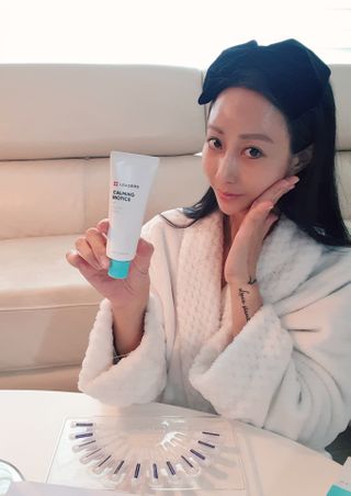 리더스코스메틱 리더스 카밍 바이오틱스 크림 마스크 — 5점을 준 리뷰어가 2021년 2월 올린 사용 사진