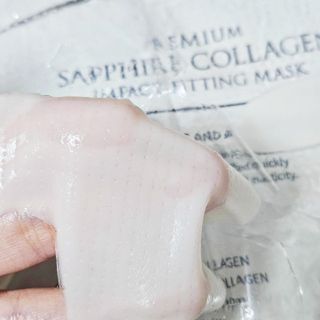 [올리브영] 웰더마 프리미엄 사파이어 콜라겐 임팩트 피팅 마스크 4매 — 5점을 준 리뷰어가 2025년 7월 올린 사용 사진