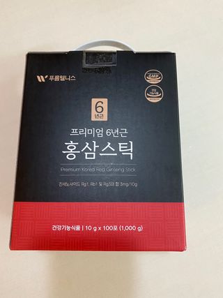 [푸름웰니스] 프리미엄 6년근 홍삼스틱 3mg x 100포 — 4.5점을 준 리뷰어가 2022년 4월 올린 사용 사진