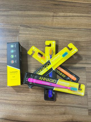 [지오클린] 안나지오 구취케어  기능성 치약 칫솔 세트 (칫솔 5 개+치약 100g 1 개 ) — 5점을 준 리뷰어가 2022년 7월 올린 사용 사진