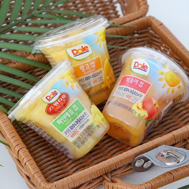 MF[Dole] 파인애플컵/망고컵/복숭아컵 198g 6입X1박스 (맛 1가지 랜덤 발송) 리뷰 사진