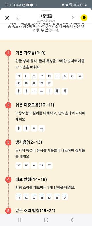 나우[소중한글]100일 만에 완성하는 소리중심 한글 공부 - 소중한글 100일 이용권 — 5점을 준 리뷰어가 2024년 7월 올린 사용 사진