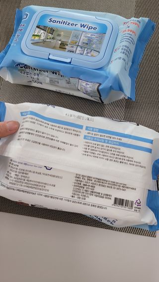 햅스 세균없는 주방 대형 2팩, HAPS sanitizer wipe — 4.5점을 준 리뷰어가 2022년 2월 올린 사용 사진
