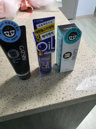[갸스비] 명불허전, 남성을 위한 브랜드 갸스비의 올인원, 폼클렌징, 헤어오일 3종 — 5점을 준 리뷰어가 2021년 4월 올린 사용 사진