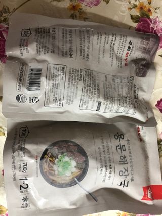 요리반상회 용문해장국 2팩 + 뚝배기 1개 — 5점을 준 리뷰어가 2021년 3월 올린 사용 사진