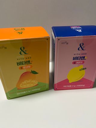 비타앤C 레몬맛, 망고맛 — 5점을 준 리뷰어가 2021년 4월 올린 사용 사진