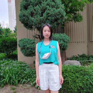 [스테이피플] SILKY SLEEVELESS LOGO TOP — 5점을 준 리뷰어가 2022년 6월 올린 사용 사진