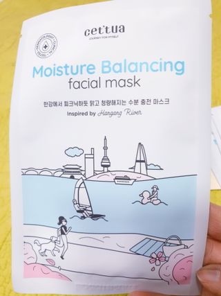 세뚜아(Cettua) 나우[세뚜아] 모이스처 밸런싱 페이셜 마스크 Cettua Moisture Balancing Facial Mask 4매 — 5점을 준 리뷰어가 2023년 12월 올린 사용 사진