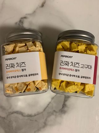 페페로니 진짜 프리바이오틱스 치즈+치즈고구마 180g+180g — 5점을 준 리뷰어가 2021년 7월 올린 사용 사진