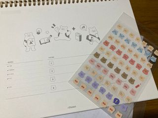 리훈 곰부 체크리스트+ 곰부 리무버블스티커 1장 — 5점을 준 리뷰어가 2021년 5월 올린 사용 사진