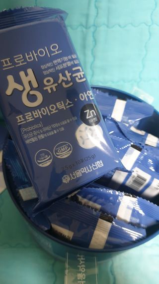 서울약사신협_프로바이오생유산균_2.5G x 100포 — 5점을 준 리뷰어가 2021년 3월 올린 사용 사진