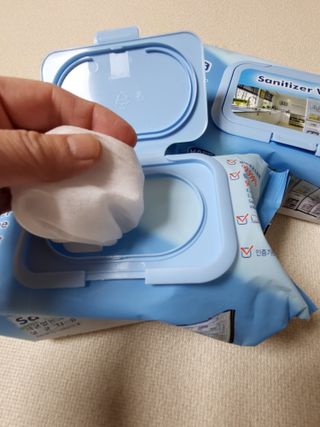 햅스 세균없는 주방 대형 2팩, HAPS sanitizer wipe — 5점을 준 리뷰어가 2022년 2월 올린 사용 사진