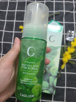 카오리온코스메틱스 데일리 바이탈 워시 퓨어버블 — 5점을 준 리뷰어가 2021년 7월 올린 사용 사진