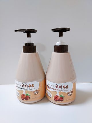 [과일나라] 피부가 마시는 커피우유 바디클렌저&바디로션 — 5점을 준 리뷰어가 2022년 3월 올린 사용 사진