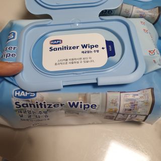 햅스 세균없는 주방 대형 2팩, HAPS sanitizer wipe — 5점을 준 리뷰어가 2022년 2월 올린 사용 사진