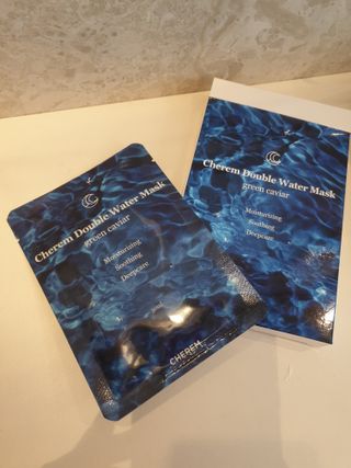 체르엠 그린 케비어 더블워터 마스크팩 5매입  2팩 — 5점을 준 리뷰어가 2021년 11월 올린 사용 사진