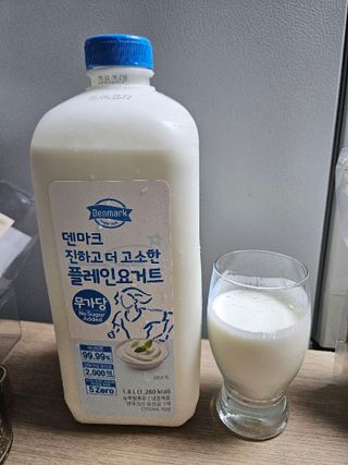 *구매평_[덴마크] 진하고 더 고소한 무가당 플레인 요거트 1.8L — 5점을 준 리뷰어가 2025년 9월 올린 사용 사진