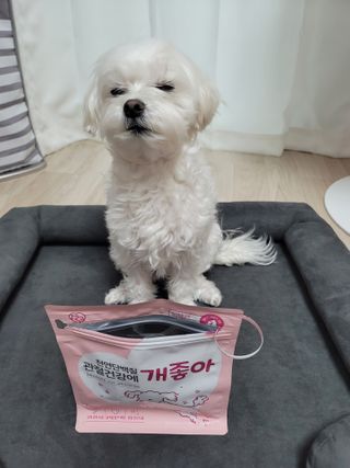 My Pet Care 천연단백질 관절건강에 개좋아 — 4점을 준 리뷰어가 2021년 2월 올린 사용 사진