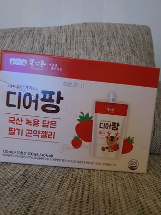 [몸엔용] 우리 아이 건강간식, 달콤한 녹용곤약젤리 디어팡 4종 — 5점을 준 리뷰어가 2021년 8월 올린 사용 사진