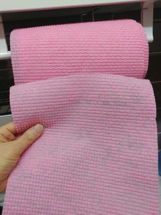 위케어 일회용 향균 수세미 50매 2롤 세트 총 100매 Pink — 5점을 준 리뷰어가 2021년 2월 올린 사용 사진