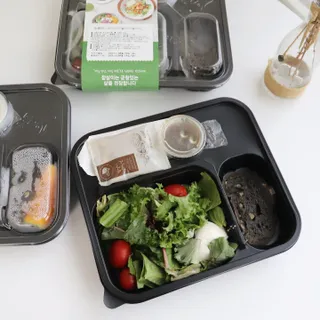 참살이도시락 작심삼일 샐러드도시락 3개 맛보기 새벽배송 또는 택배배송 — 5점을 준 리뷰어가 2021년 8월 올린 사용 사진