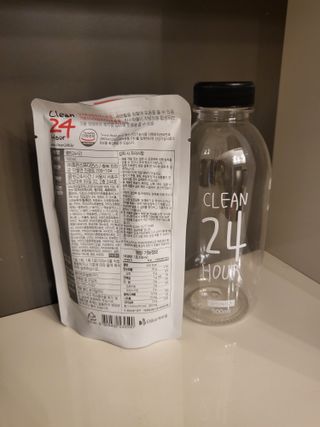 클린24시간 1BOX(5포) + 전용보틀(500ml) — 5점을 준 리뷰어가 2022년 8월 올린 사용 사진