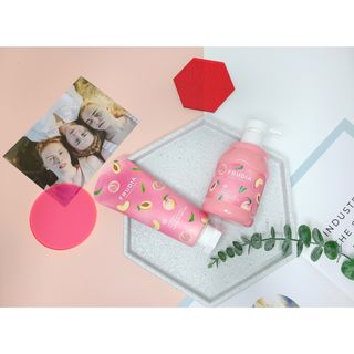 [후르디아] 복숭아 바디워시+바디에센스 세트 — 3.5점을 준 리뷰어가 2021년 9월 올린 사용 사진