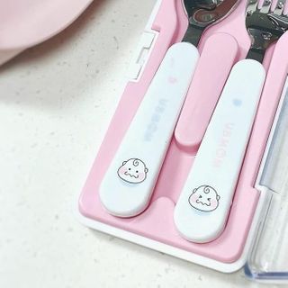 유비맘 스푼포크 케이스 세트 1+1 _컬러랜덤 발송 — 5점을 준 리뷰어가 2021년 2월 올린 사용 사진