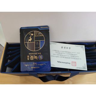 광동생활건강 [광동] 바르게 만든 녹용, 광동정녹청 30포. — 5점을 준 리뷰어가 2022년 7월 올린 사용 사진