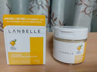 랑벨 비타 에너지 잡티 앰플 패드 65매 (투명하고 밝은 얼굴 광채패드) — 4점을 준 리뷰어가 2022년 5월 올린 사용 사진