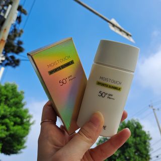 아이레시피 모이스트터치 스포츠 선밀크 50ml (SPF50+ PA+++) — 5점을 준 리뷰어가 2023년 6월 올린 사용 사진