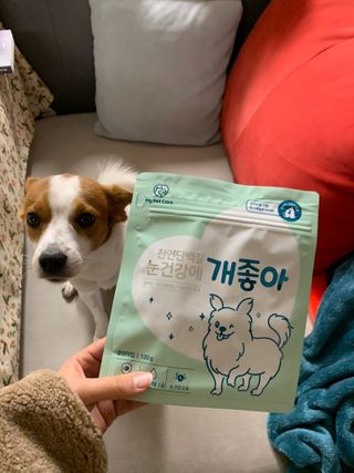 My Pet Care 천연단백질 눈건강에 개좋아 — 4점을 준 리뷰어가 2021년 1월 올린 사용 사진