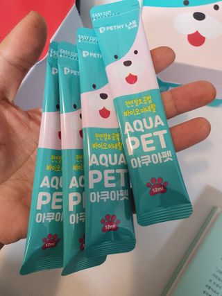 펫시랩 반려견용 액상 프리바이오틱스 아쿠아펫 — 4점을 준 리뷰어가 2021년 1월 올린 사용 사진
