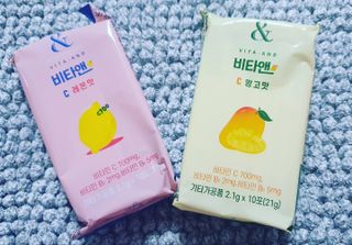 비타앤C 레몬맛, 망고맛 — 5점을 준 리뷰어가 2021년 7월 올린 사용 사진