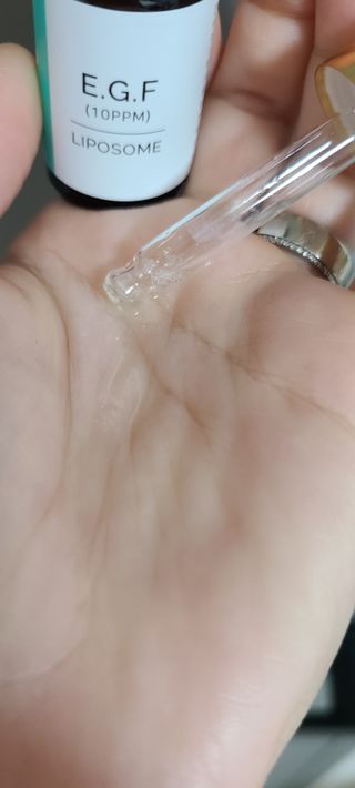 랑팡 EGF+FGF 10ppm 리포좀 앰플 원액 10ml — 5점을 준 리뷰어가 2021년 10월 올린 사용 사진