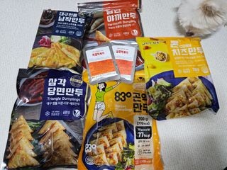 (주)성경순만두 곤약만두.콘치즈만두,삼각당면만두,당면 야끼만두,대구전통 납작만두,떡뽁이 매콤소스,달콤소스 — 4점을 준 리뷰어가 2023년 4월 올린 사용 사진