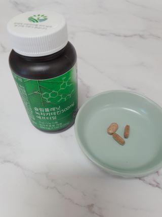 슬림플래닛 녹차카테킨 500mg 애프터밀 — 5점을 준 리뷰어가 2021년 8월 올린 사용 사진