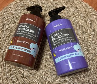 쿤달 [KUNDAL 공식] 프리미엄 헤어 케어 스페셜 세트 샴푸 500ml &amp; 트리트먼트 500ml — 5점을 준 리뷰어가 2021년 3월 올린 사용 사진