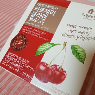 자연에온 가득담은 몽모랑시 타트체리 콜라겐 젤리스틱 — 5점을 준 리뷰어가 2021년 1월 올린 사용 사진